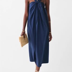 Faherty bay twist seersucker halter dress
